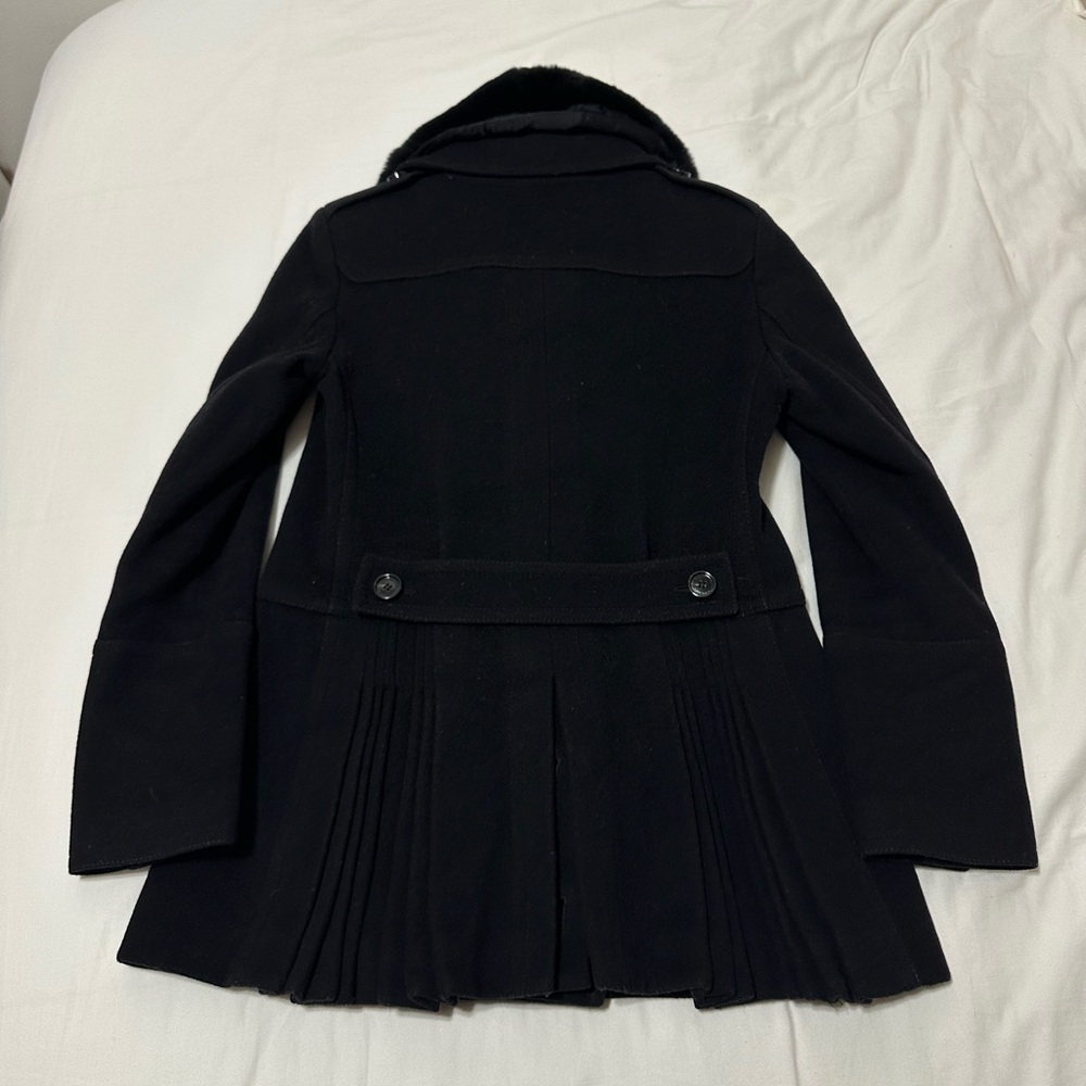 Burberry Wool Coat with Fur Collar - Picture 2 of 7